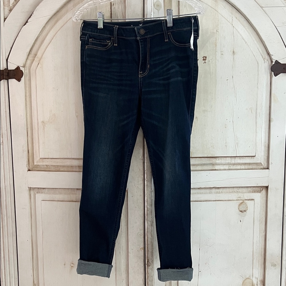 Hollister Dark Wash Women's Ankle Jeans Super Skinny 7R w27 L26 NWT